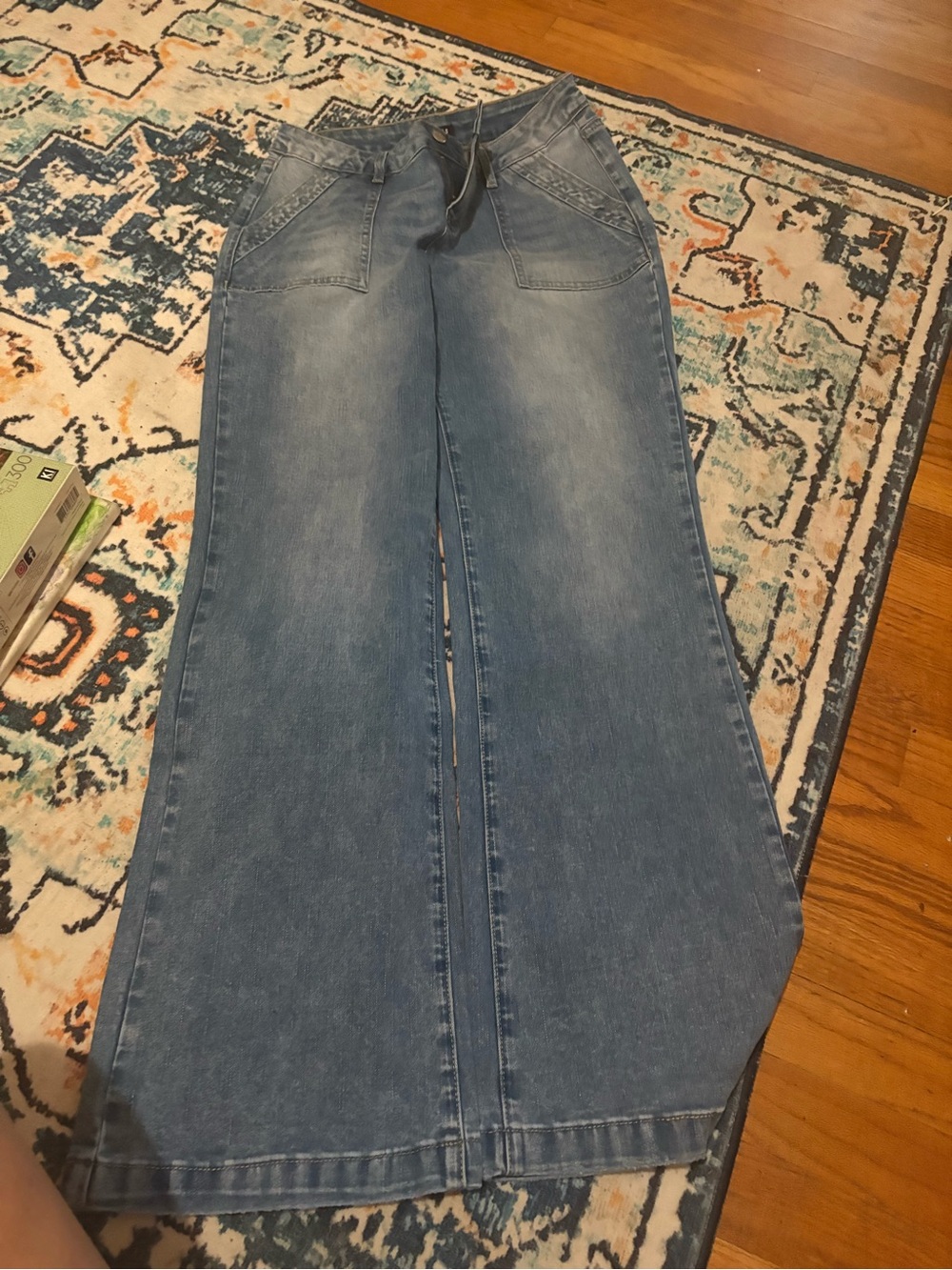 Wide Leg High-Rise Light Wash Jeans